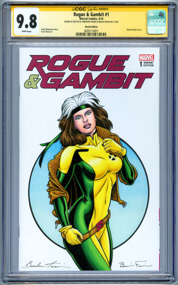 Image of CGC 9.8 ROGUE & GAMBIT Sketch Cover by the Fraim Bros.!