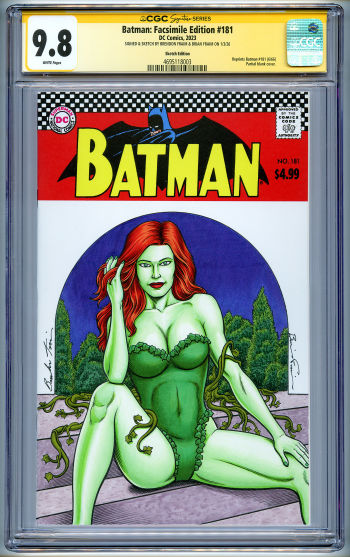 Image of CGC 9.8 BATMAN #181 Sketch Cover featuring POISON IVY by the Fraim Bros.!