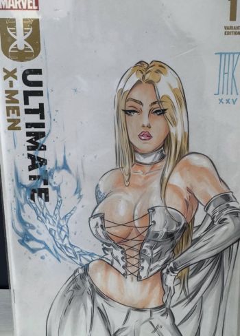 Image of Ultimate X-Men Variant Sketch Cover Emma Frost Sketch by Jaka