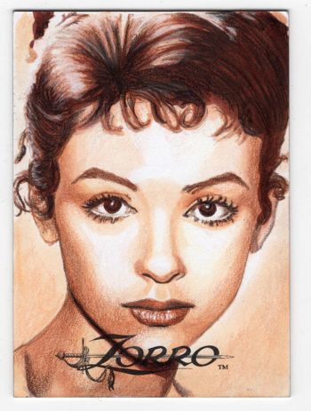 Image of Rita Moreno Zorro Sketch Card