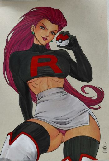 Image of Jessie of Team Rocket Illustration, 11" X 17"