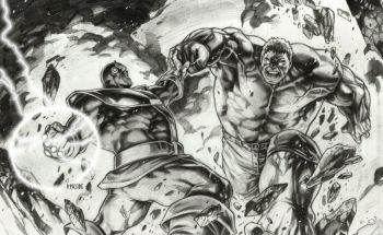 Image of Hulk vs Thanos Illustration