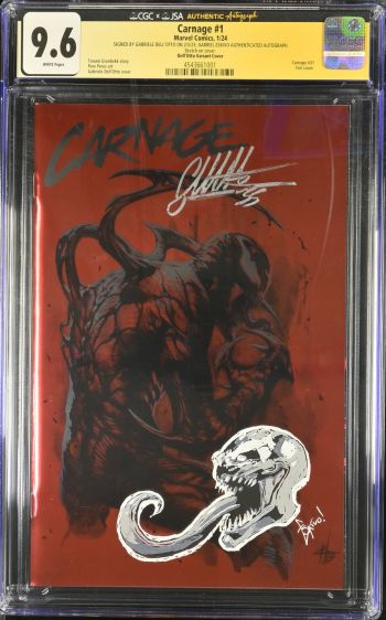 Image of Carnage #1 CGC 9.6 Signed by Gabriele Dell'Otto