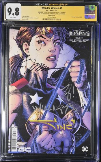 Image of Wonder Woman #3 CGC 9.8 Signed by Jim Lee, Alex Sinclair & Scott Williams
