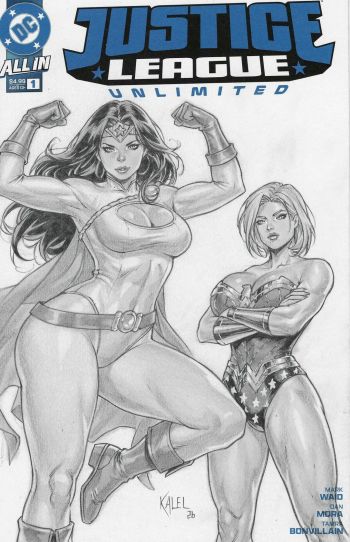 Image of Original Blank Cover "Justice League Unlimited" by Kalel
