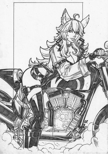 Image of Magna Chaos Zero Night Original Pencil Art by LC Freitas