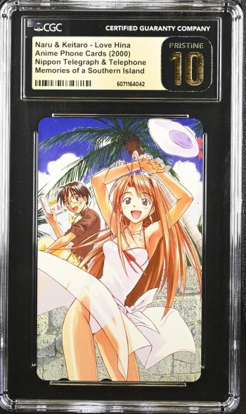Image of Naru & Keitaro - Love Hina | Anime Phone Cards | Memories of a Southern Island | CGC PRISTINE 10