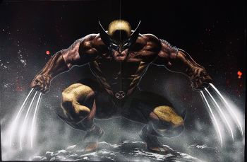 Image of Wolverine Black paper original ART Connecting 2x - 11x17 Pages 