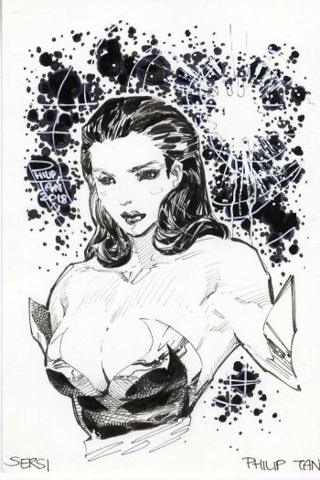 Image of Sersi Sketch Card by Philip Tan