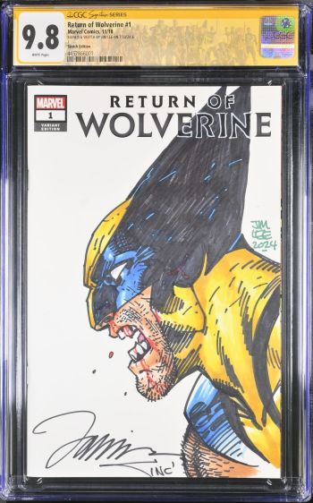 Image of Return of Wolverine #1 | Sketch Edition | CGC 9.8 | Signature SeriesSIGNED & SKETCH BY JIM LEE ON 7/30/24 &SIGNED & COLORED BY ALEX SINCLAIR ON 7/30/24Partial blank cover.Charles Soule storySteve McNiven & Jay Leisten art