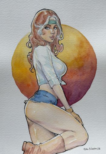 Image of Cowgirl Rogue Pin Up