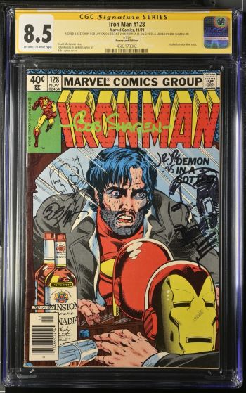 Image of Iron Man #128 CGC 8.5 Signed by Bob Sharen