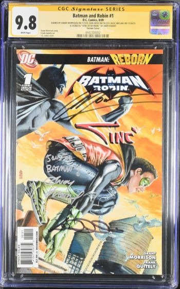 Image of Batman and Robin #1 CGC 9.8 Signed by Grant Morrison