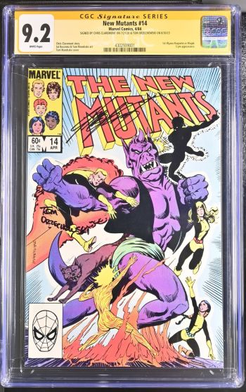 Image of New Mutants #14 CGC 9.2 Signed by Chris Claremont & Tom Orzechowski