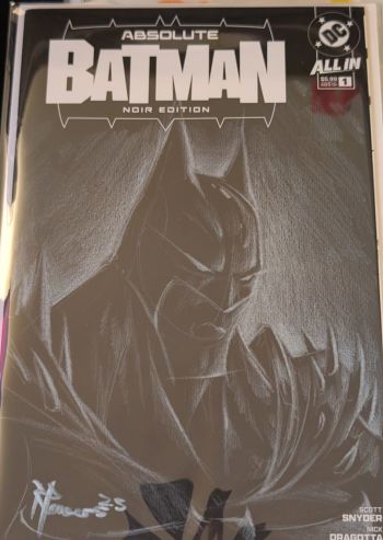 Image of Absolute Batman Noir Blank Cover with Original Art by Rob "DefShogun" Powers
