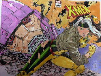 Image of X-Men Rogue Double-Sided Sketch Cover by Tony Daniel