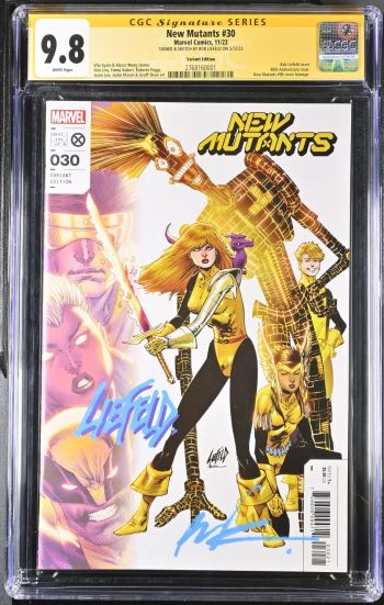 Image of New Mutants #30 CGC 9.8 Signed & Sketched by Rob Liefeld