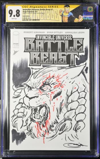 Image of Invincible Universe: Battle Beast #1 | Sketch Edition | CGC 9.8 | Signature Series