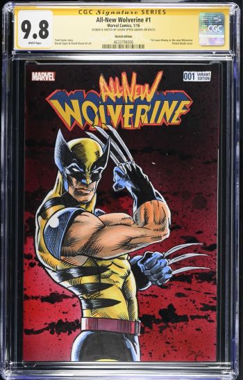 Image of All-New Wolverine #1 CGC 9.8 Signed & Sketched by Jason Spyda Adams