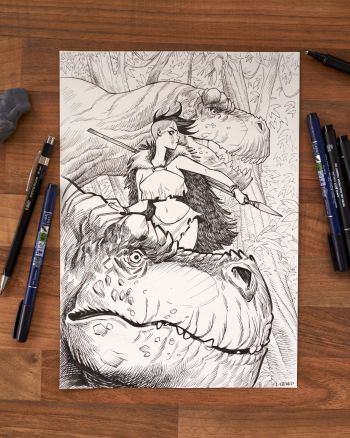 Image of A4 (210 x 297 mm/8.3 x 11.7 in) size, ink on paper. Sold.