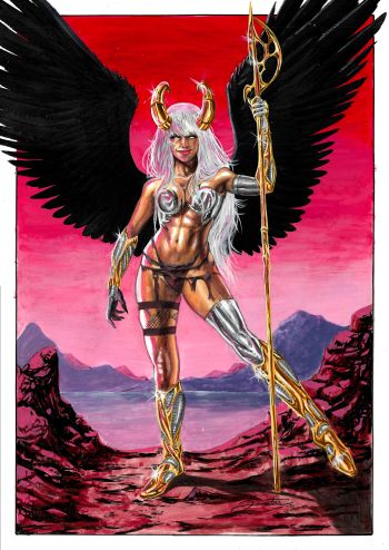 Image of Angelus Amazing Original Art By Jonatas