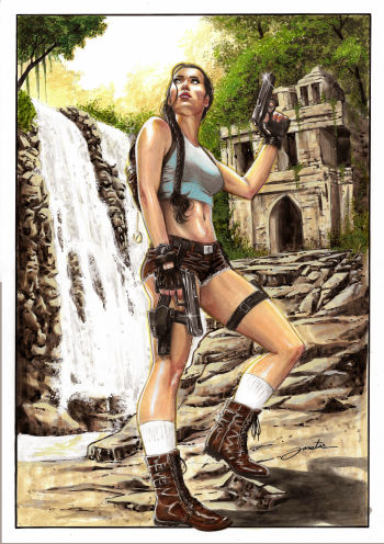 Image of Lara Croft Tomb Raider Amazing Original ART by Jonatas