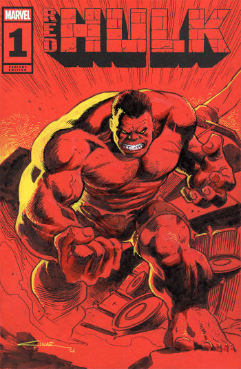 Image of Red Hulk Sketch Cover by Yildiray Cinar