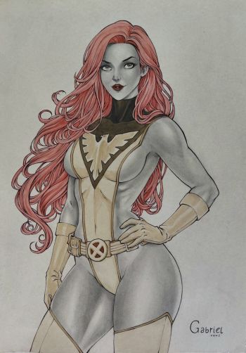 Image of Jean Grey Phoenix Illustration by Gabriel 8,2" X 11,8"