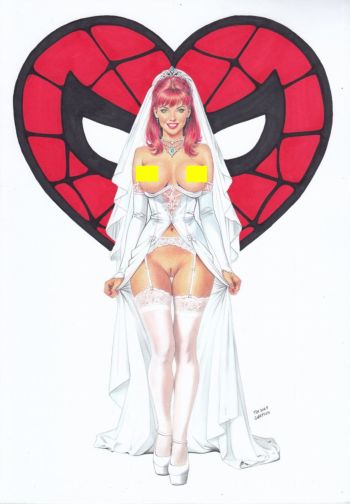 Image of MJ Wedding Spider-man