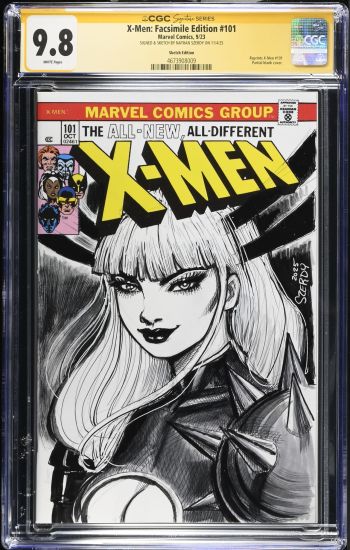 Image of X-Men: Facsimile Edition #101 CGC 9.8 Sketched & Signed by Nathan Szerdy