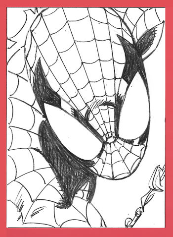 Image of Spider-Man Pencil Sketch Card