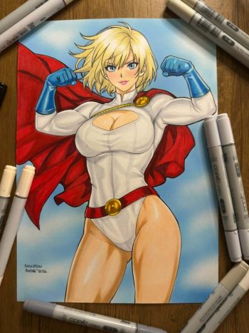 Image of Power Girl Pin Up