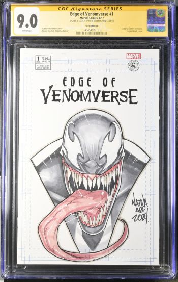 Image of Edge of Venomverse #1 | Sketch Edition | CGC 9.0 | Signature Series