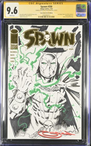 Image of Spawn #350 | Convention Sketch Edition | CGC 9.6 | Signature Series