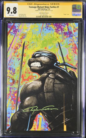 Image of Teenage Mutant Ninja Turtles #1 | Crain Variant Cover A | CGC 9.8 | Signature Series