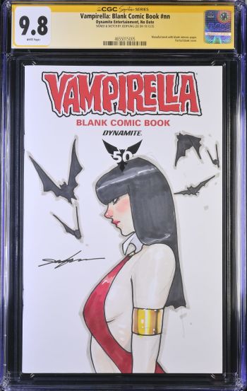 Image of Vampirella: Blank Comic Book #nn CGC 9.8 Signed & Sketched by Jeehyung Lee