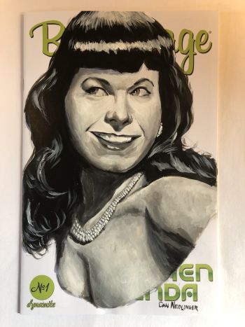 Image of Bettie Page Hand Painted Sketch Cover