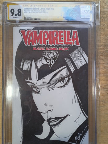 Image of Vampirella: Blank Comic Book #nn CGC 9.8 Signed & Sketched by Michael Golden