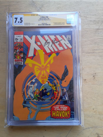 Image of X-Men #58 CGC 7.5 Signed by Roy Thomas