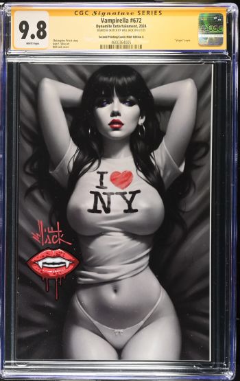 Image of Vampirella #672 CGC 9.8 Signed & Sketch by Will Jack