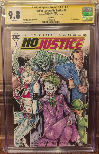 Image of Justice League: No Justice #1 CGC 9.8 Signed & Sketched by Alex Kotkin
