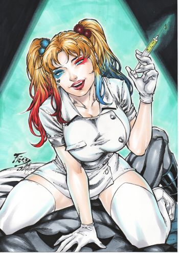 Image of Harley Quinn Pin Up 9x12