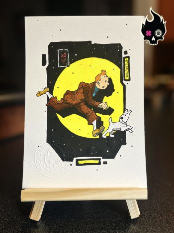 Image of TinTin Logo Commission [ORIGINAL ART]