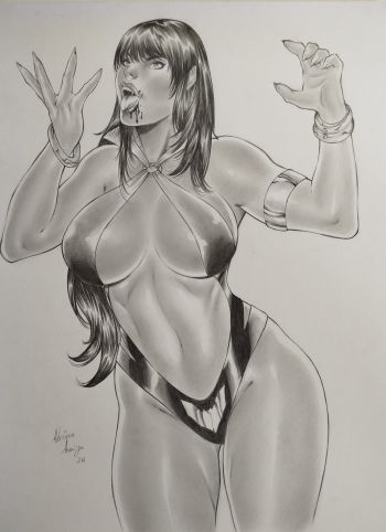 Image of Vampirella Original Art 11x17