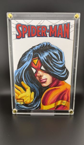 Image of Spider Woman by Adam Fields on Spider-Man #1 Sketch Cover