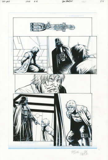 Image of STAR WARS #14 OA PUBLISHED PAGE & COMIC SIGNED DAN PARSONS
