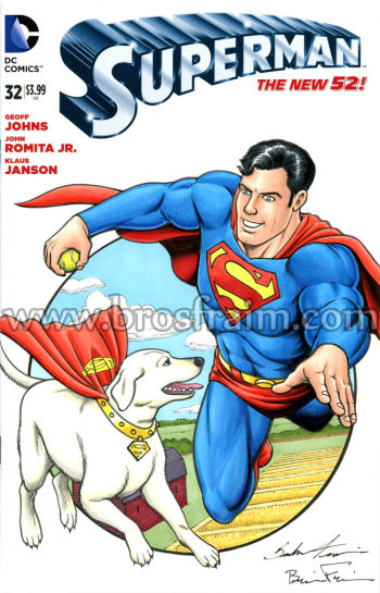 Image of SUPERMAN Sketch Cover Featuring KRYPTO by the Fraim Bros.!