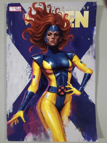 Image of Jean Grey - Acrylic painting on Blank Variant 