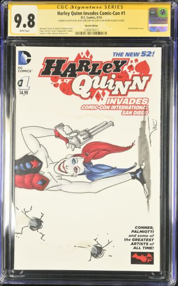 Image of Harley Quinn Invades Comic-Con #1 CGC 9.8 Sketch Edition
