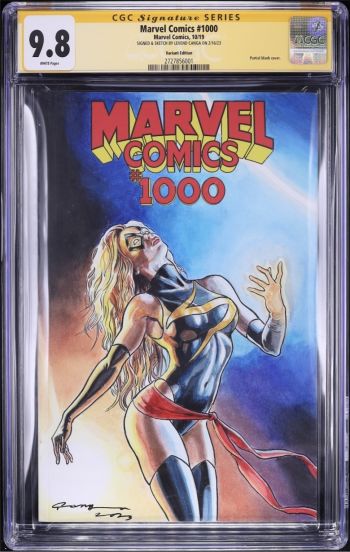 Image of Marvel Comics #1000 CGC 9.8 Signed & Sketched by Levend Canga